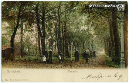 ansichtkaart: Gorinchem, Plantsoen