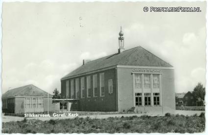 ansichtkaart: Slikkerveer, Geref. Kerk