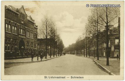 ansichtkaart: Schiedam, St. Liduinastraat. Ambachtsschool