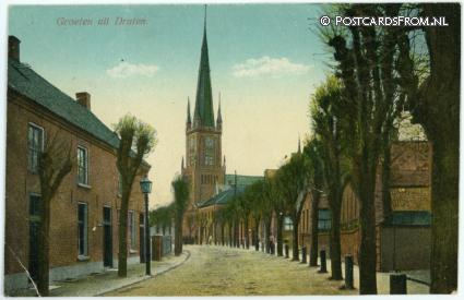 ansichtkaart: Druten, Groeten uit