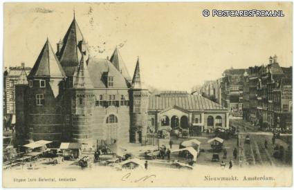 Amsterdam, Nieuwmarkt ansichtkaart: Amsterdam, Nieuwmarkt