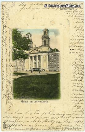 Amsterdam, Mozes en Aaron-kerk ansichtkaart: Amsterdam, Mozes en Aaron-kerk