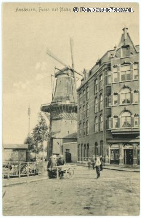 ansichtkaart: Amsterdam, Funen met Molen