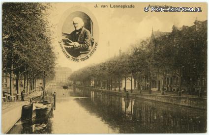 ansichtkaart: Amsterdam, J. van Lennepkade. 1802-1868 Schrijver