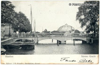 ansichtkaart: Haarlem, Nieuwe Gracht
