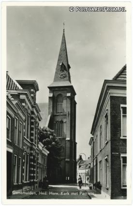 ansichtkaart: Genemuiden, Ned. Herv. Kerk met Pastorie