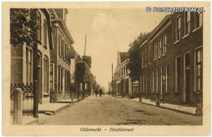 Oldemarkt, Hoofdstraat ansichtkaart: Oldemarkt, Hoofdstraat
