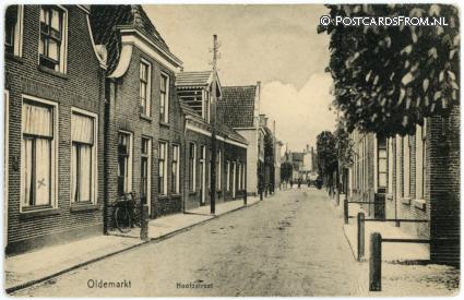 Oldemarkt, Hoofdstraat ansichtkaart: Oldemarkt, Hoofdstraat