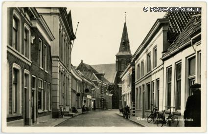 ansichtkaart: Genemuiden, Gemeentehuis