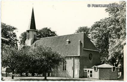 ansichtkaart: Delfzijl, N.H. Kerk