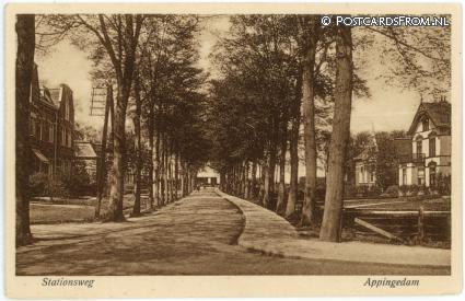 Appingedam, Stationsweg ansichtkaart: Appingedam, Stationsweg