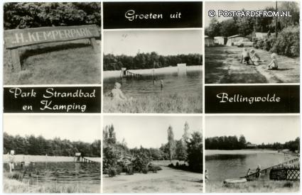 Bellingwolde, Park Strandbad en Kamping. H. Kemperpark ansichtkaart: Bellingwolde, Park Strandbad en Kamping. H. Kemperpark
