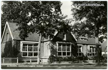 ansichtkaart: Glimmen, Openbare Lagere School