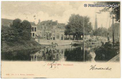 ansichtkaart: Leeuwarden, Vischmarkt