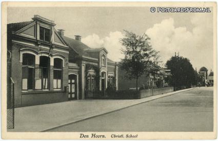 ansichtkaart: Den Hoorn ZH, Christl. School