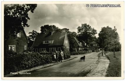 Haren GN, Spoorlaan ansichtkaart: Haren GN, Spoorlaan