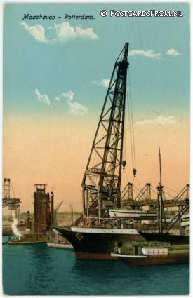ansichtkaart: Rotterdam, Maashaven