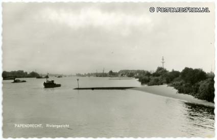 Papendrecht, Riviergezicht ansichtkaart: Papendrecht, Riviergezicht