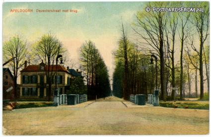 Apeldoorn, Deventerstraat met brug ansichtkaart: Apeldoorn, Deventerstraat met brug