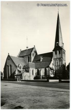 ansichtkaart: Groessen, Exterieur R.K. Kerk