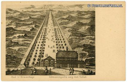 's-Gravenhage, Oud. Scheveningsche weg met Tolhek ansichtkaart: 's-Gravenhage, Oud. Scheveningsche weg met Tolhek