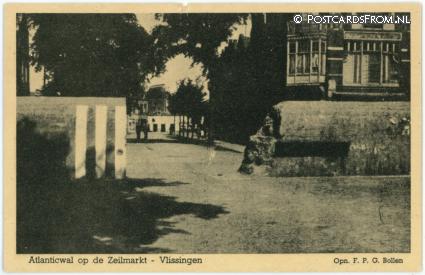 ansichtkaart: Vlissingen, Atlanticwal op de Zeilmarkt