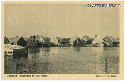 ansichtkaart: Vlissingen, Tuindorp Vlissingen in het water