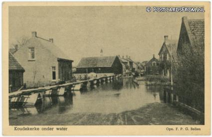 ansichtkaart: Koudekerke, Koudekerke onder water