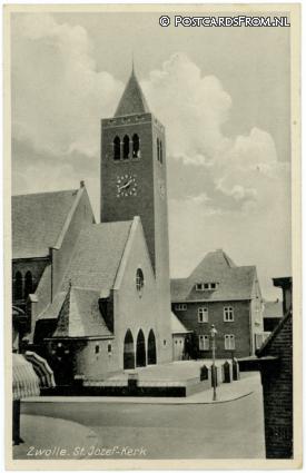 ansichtkaart: Zwolle, St. Jozef-Kerk