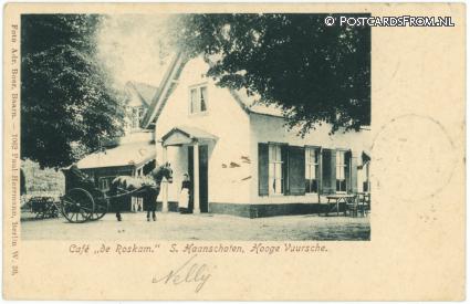 Baarn, Hooge Vuursche. Cafe 'de Roskam'. S. Haanschoten ansichtkaart: Baarn, Hooge Vuursche. Cafe 'de Roskam'. S. Haanschoten