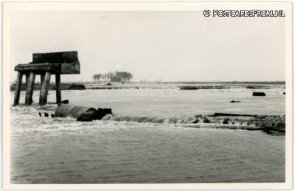 ansichtkaart: --, ? Watersnood Zeeland