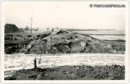 ansichtkaart: --, ? Watersnood Zeeland