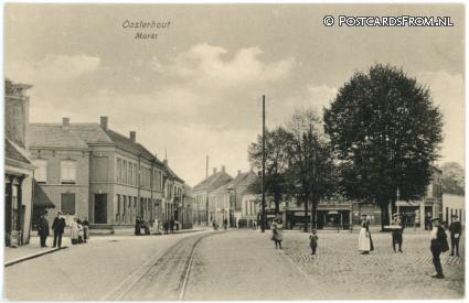ansichtkaart: Oosterhout NB, Markt