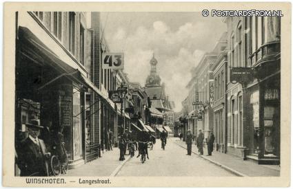 ansichtkaart: Winschoten, Langestraat