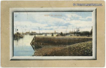 ansichtkaart: Delfzijl, Groet uit
