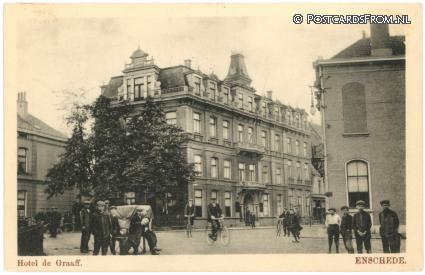 ansichtkaart: Enschede, Hotel de Graaff
