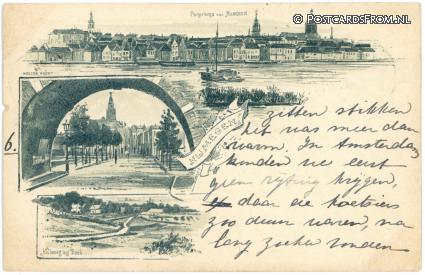 ansichtkaart: Nijmegen, Panorama van Nijmegen