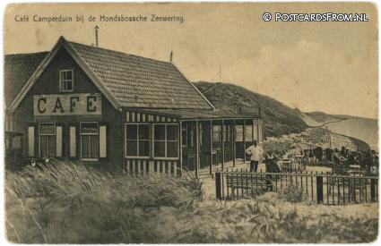 ansichtkaart: Camperduin, Cafe Camperduin bij de Hondsbossche Zeewering