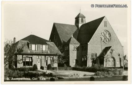 ansichtkaart: Sint Annaparochie, Ger. Kerk