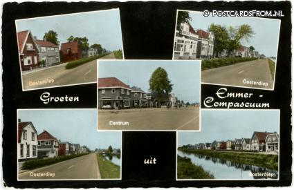 ansichtkaart: Emmer-Compascuum, Oosterdiep  - Centrum