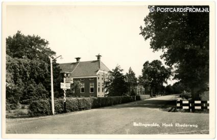 ansichtkaart: Bellingwolde, Hoek Rhederweg