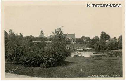 ansichtkaart: Sint Annaparochie, Plantsoen