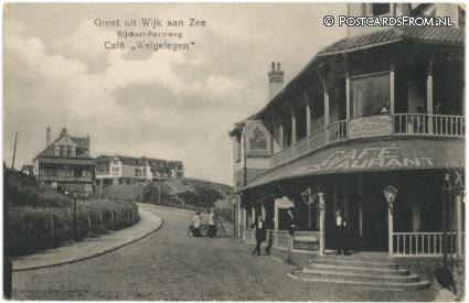ansichtkaart: Wijk aan Zee, Rijckert-Aertsweg Cafe 'Welgelegen'