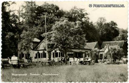 ansichtkaart: Maartensdijk, Theetuin 'Mauritshoeve'