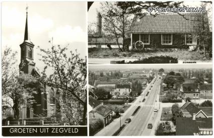 ansichtkaart: Zegveld, Groeten uit