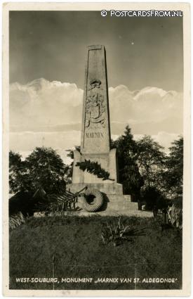 ansichtkaart: West-Souburg, Monument'Marnix van St. Aldegonde