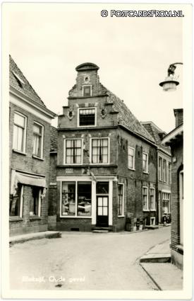 ansichtkaart: Blokzijl, Oude Gevel Anno 1666
