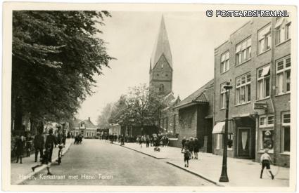 Haren GN, Kerkstraat met Herv. Toren ansichtkaart: Haren GN, Kerkstraat met Herv. Toren