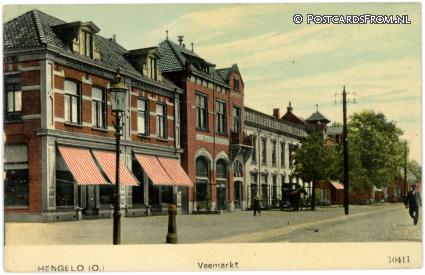 ansichtkaart: Hengelo OV, Veemarkt