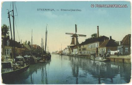 ansichtkaart: Steenwijk, Steenwijkerdiep